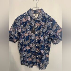 Dubinik Men’s Paisley‎ Hawaiian Shirt Medium